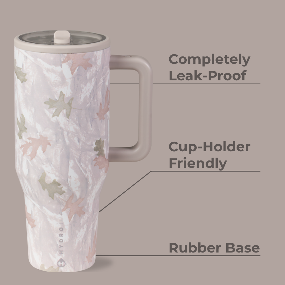 Camo Traveler 32oz Features – Leak-Proof, Cup-Holder Fit, Rubber Base