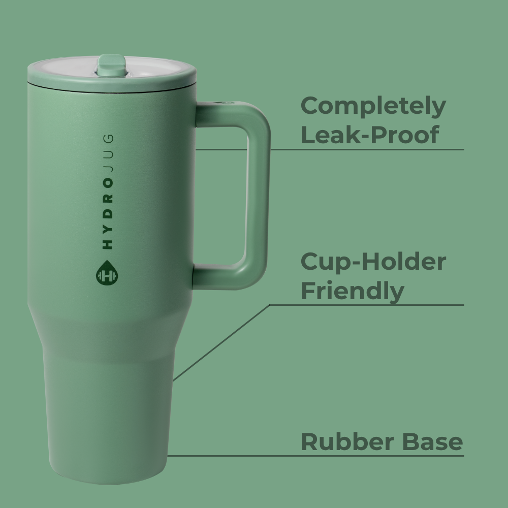 Sage Traveler 32oz Features – Leak-Proof, Cup-Holder Fit, Rubber Base