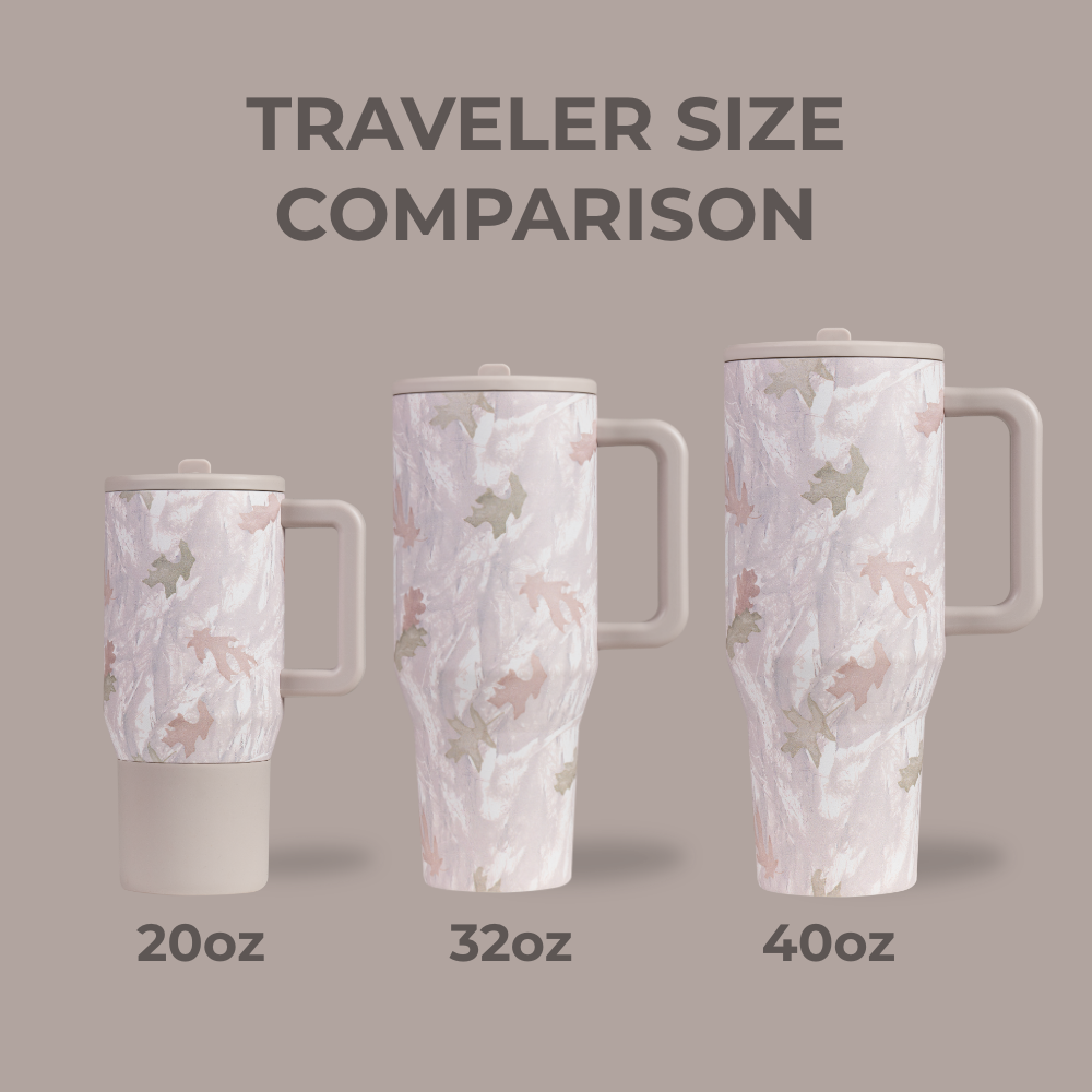 HydroJug Traveler Size Comparison – 20oz, 32oz, 40oz in Camo