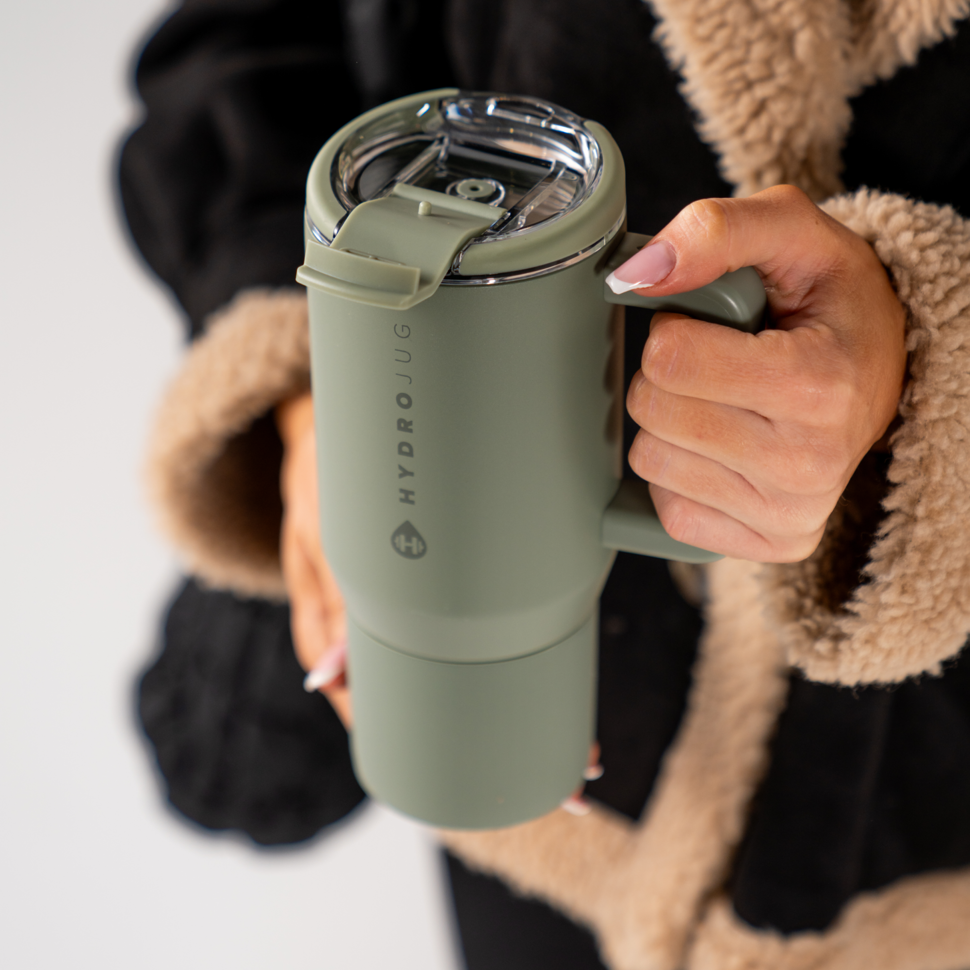 HydroJug Courtyard Coffee Traveler 20oz with Handle and Flip-Top Lid