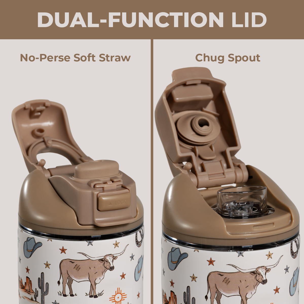 Mesa 40oz Ease2o Lid: Soft Straw and Chug Spout Options