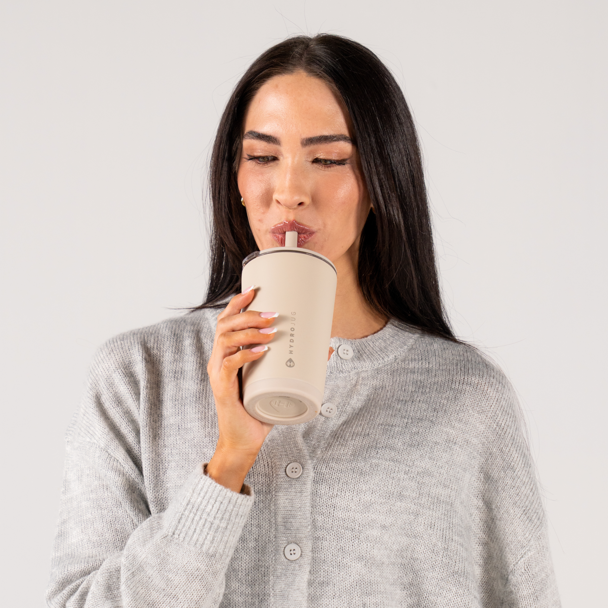 Woman Drinking from Dune Everyday Tumbler 14oz