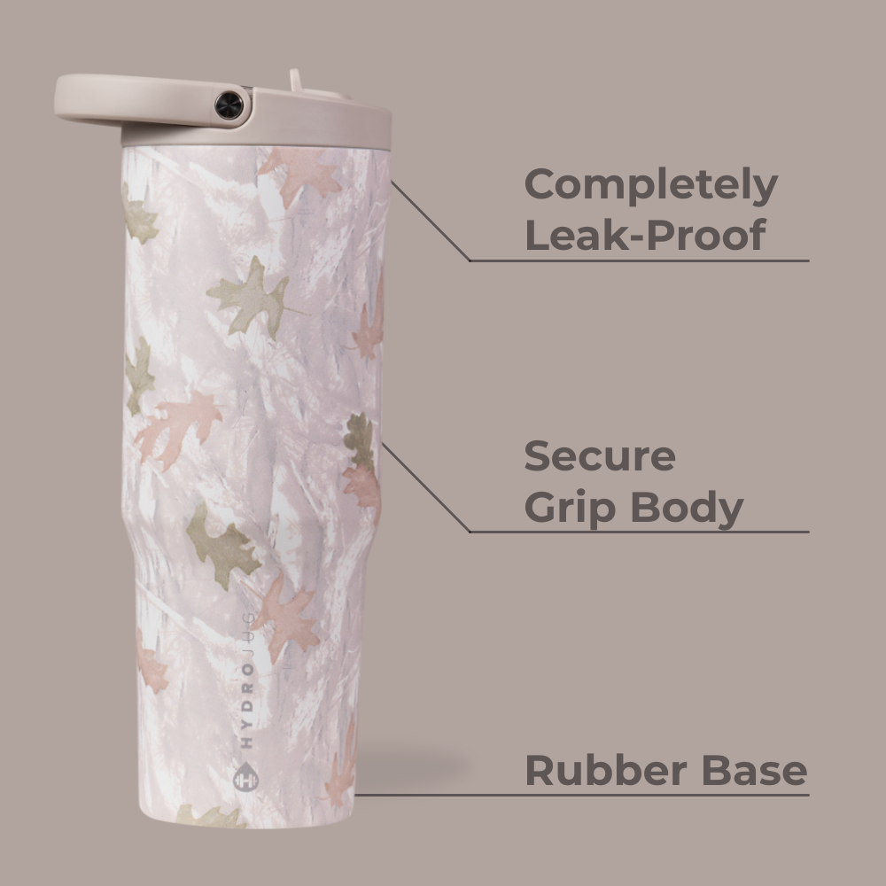 Camo Sport Bottle 40oz Features β Leak-Proof, Grip Body, Rubber Base