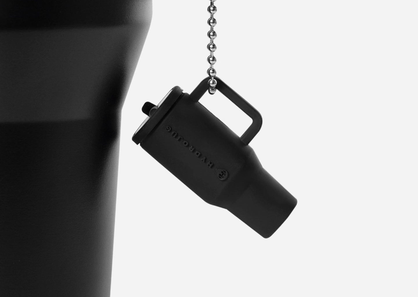 Black Traveler Keychain with Mini Tumbler Charm