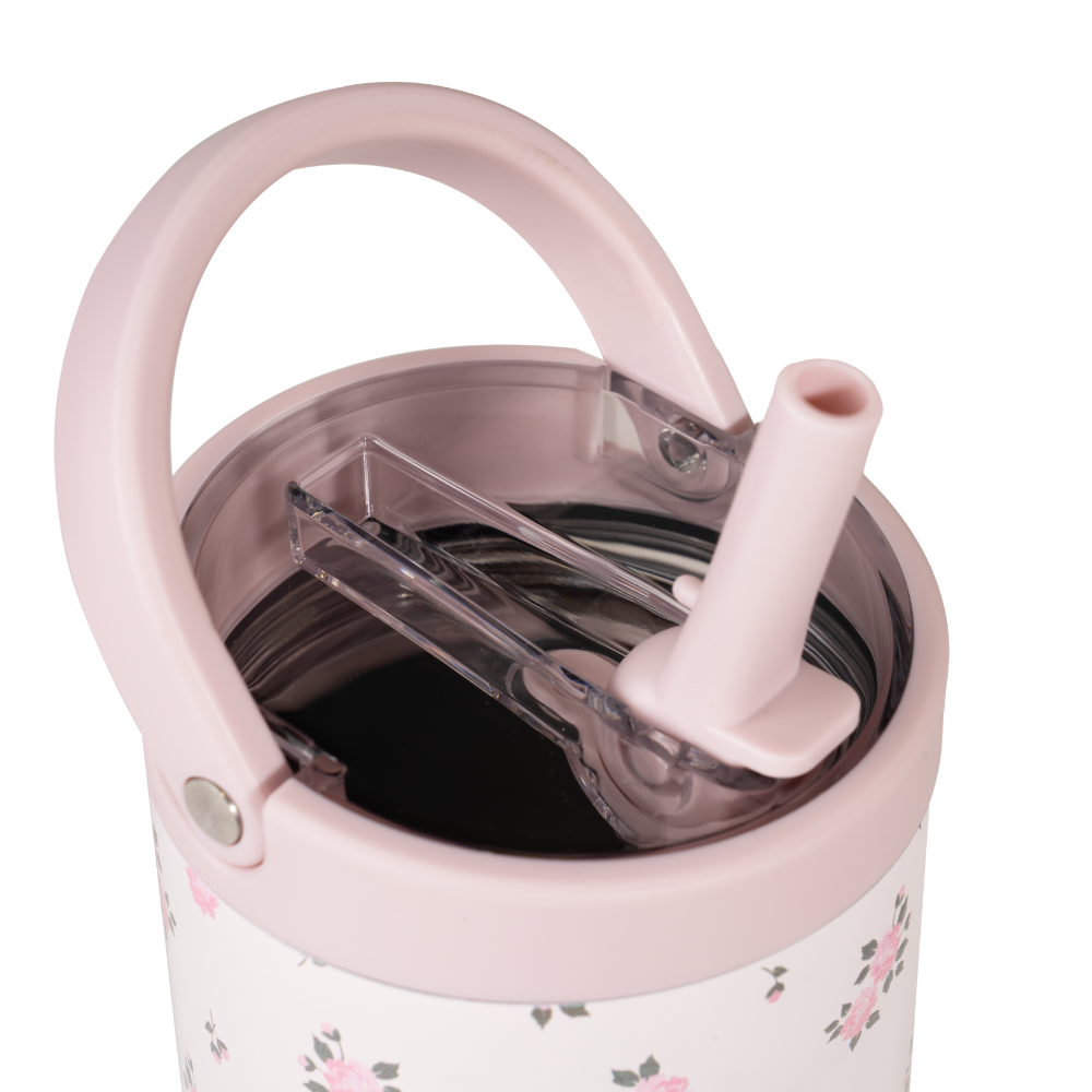 Wildrose Sport Bottle 20oz with Flip Straw Lid and Handle