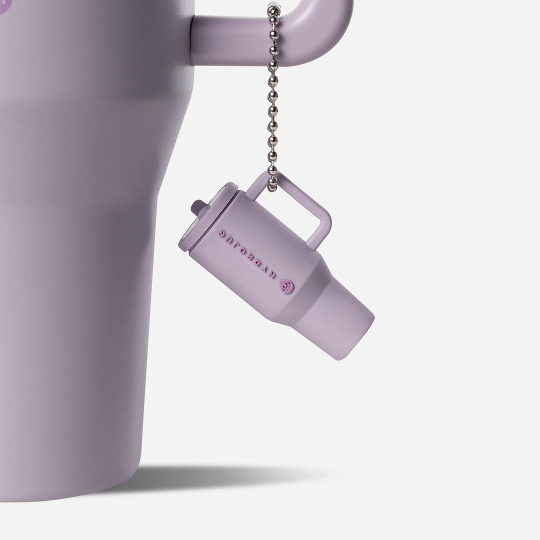 Lilac Traveler Keychain with Mini Tumbler Charm