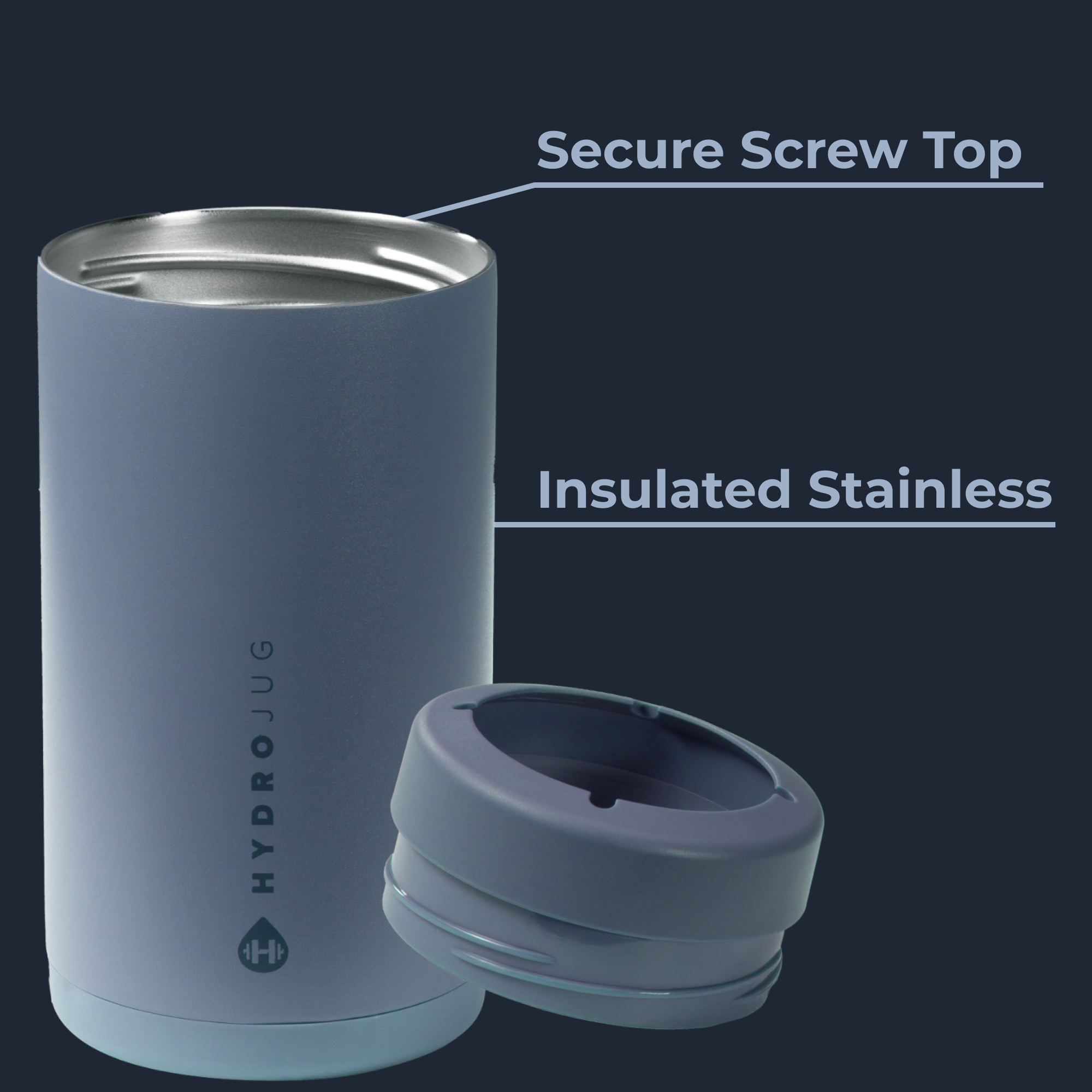 Cascade Can Cooler 16oz Insulated Stainless with Screw Top