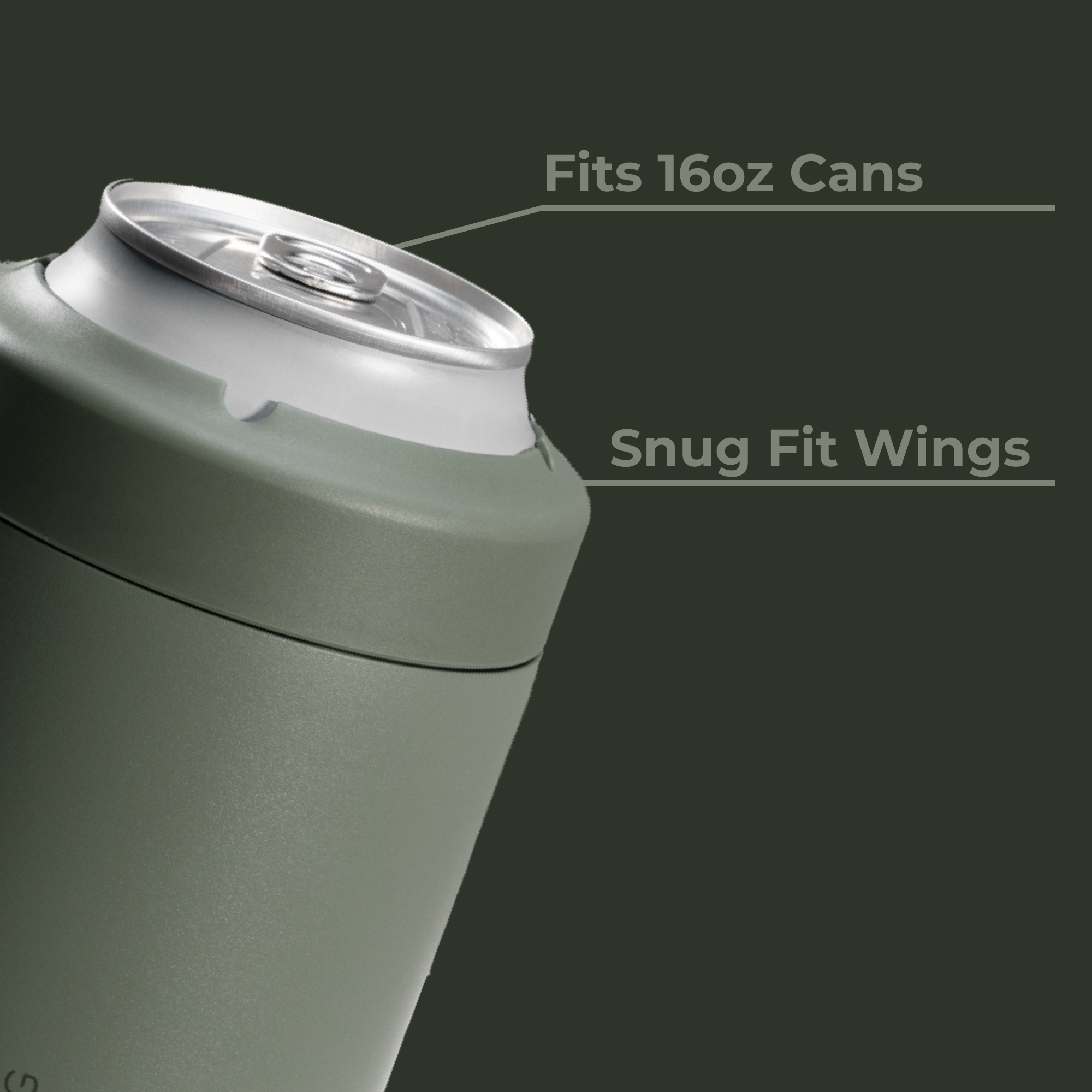 Courtyard Can Cooler Fits 16oz Cans with Snug Wings