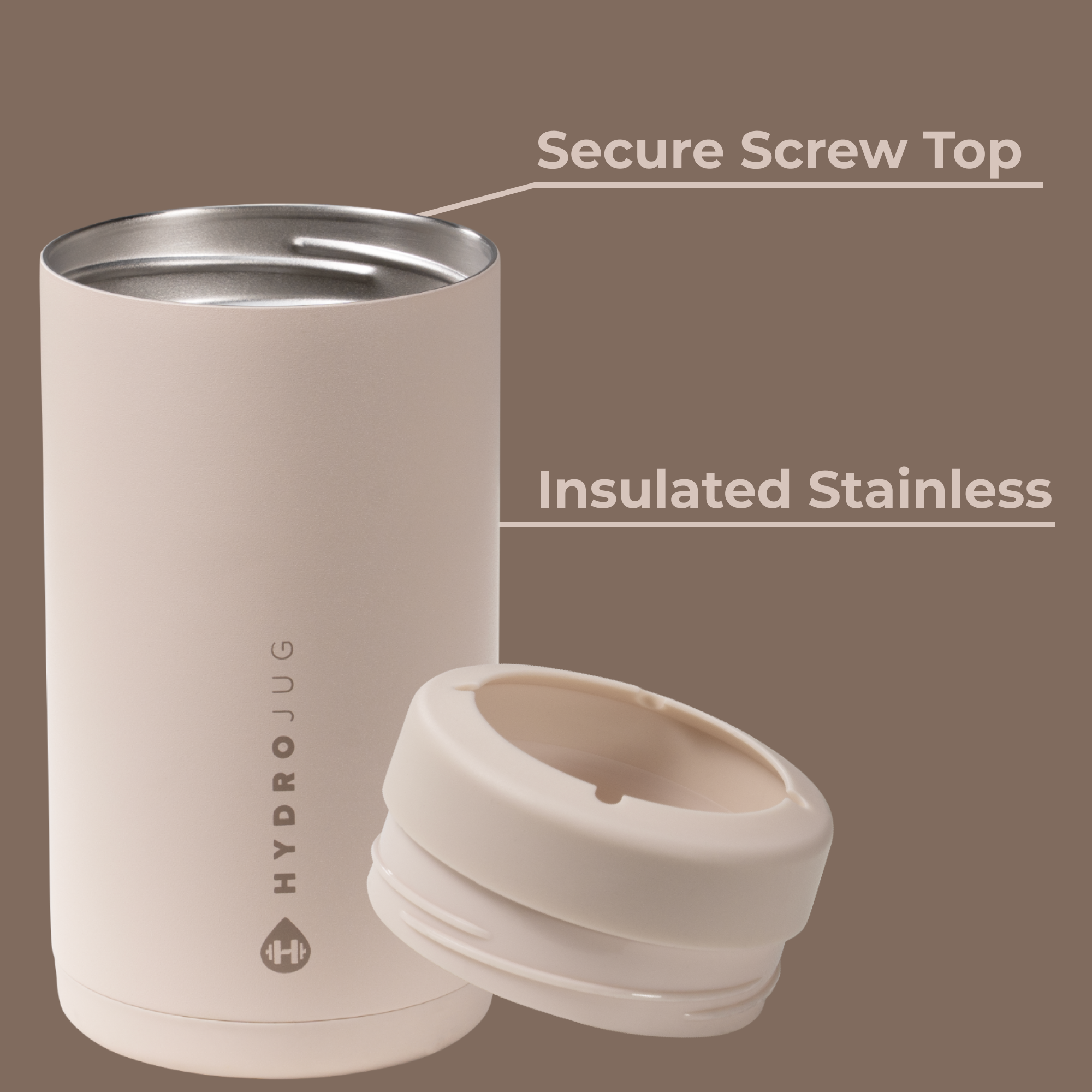 Dune Can Cooler 16oz Insulated Stainless with Screw Top