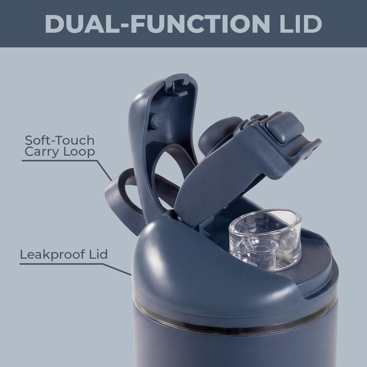 Cascade Ease2o 14oz Dual-Function Lid with Soft-Touch Carry Loop 