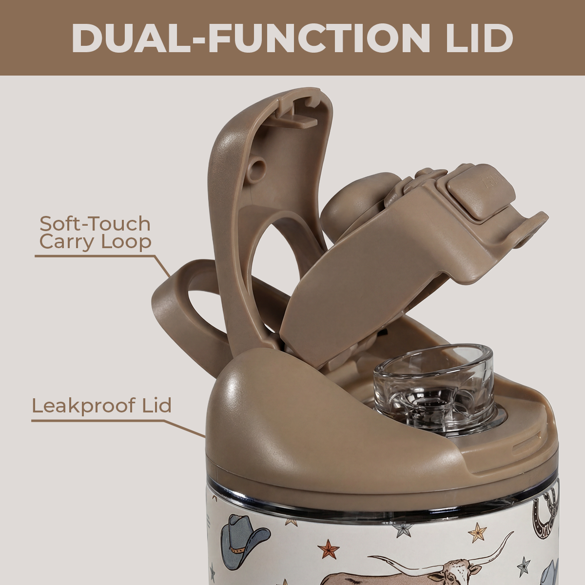 Mesa Ease2o 24oz Dual-Function Lid with Soft-Touch Carry Loop 