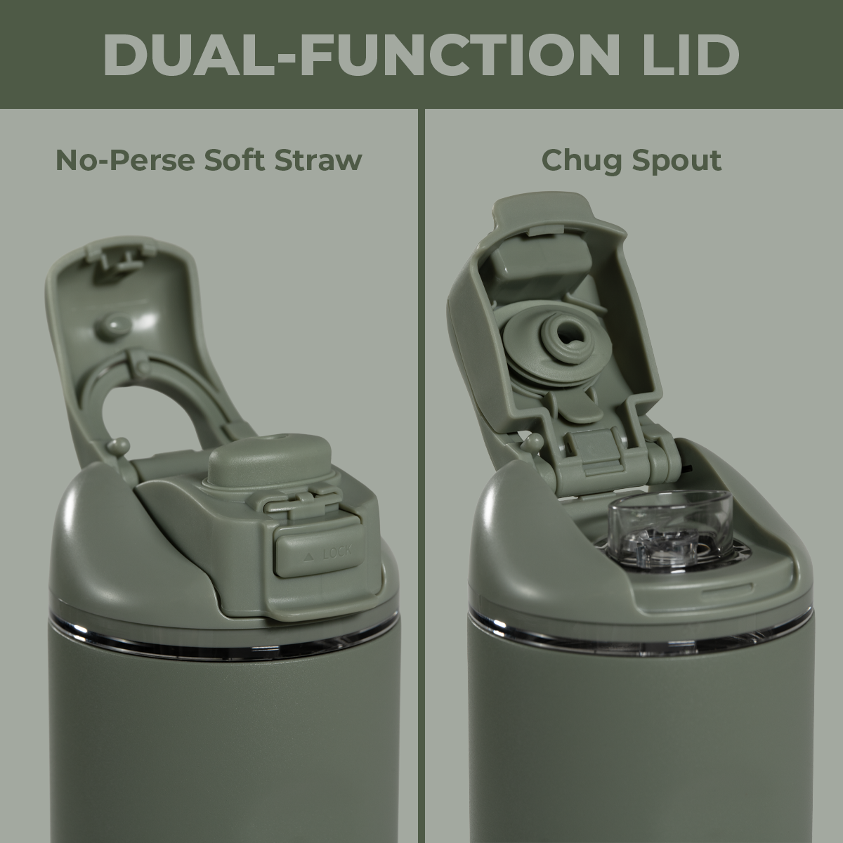 Courtyard 32oz Ease2o Lid: Soft Straw and Chug Spout Options