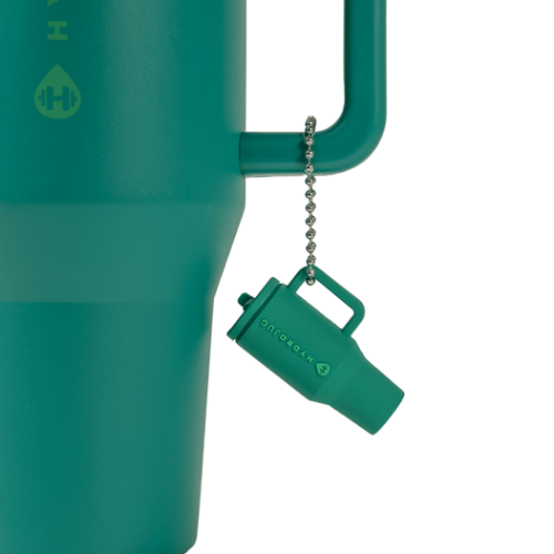 Kelly Green Traveler Keychain with Mini Tumbler Charm