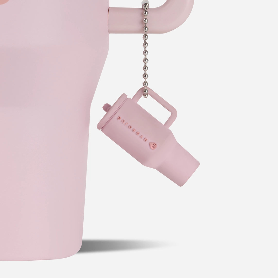 Pink Sand Traveler Keychain with Mini Tumbler Charm