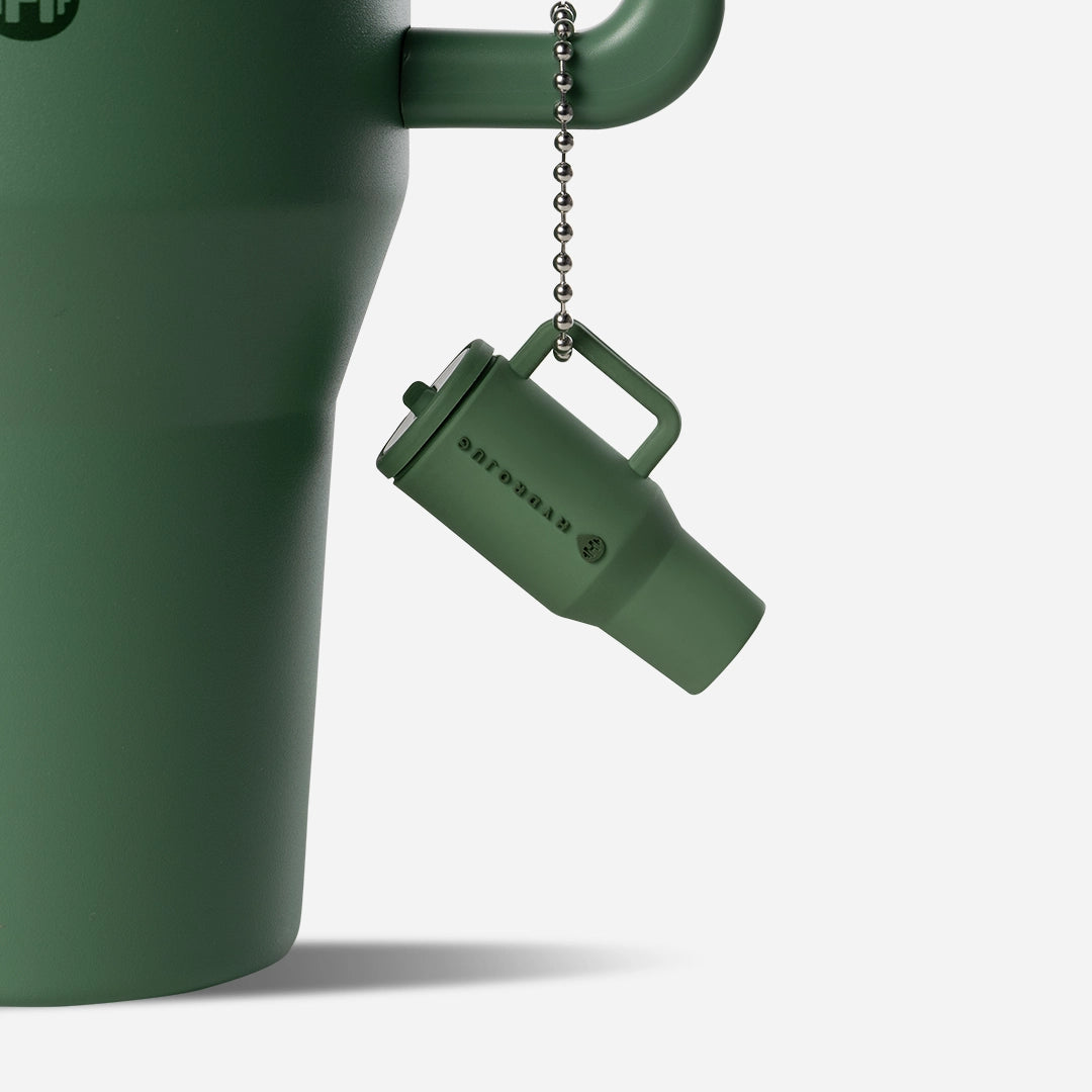 Sage Traveler Keychain with Mini Tumbler Charm